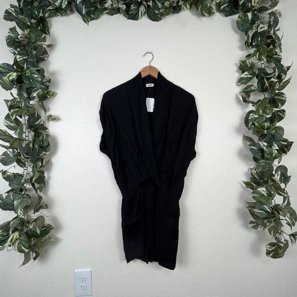 L’AGENCE Crossover Front Short Play Romper Black NWT Women’s Size 2 - Picture 1 of 9